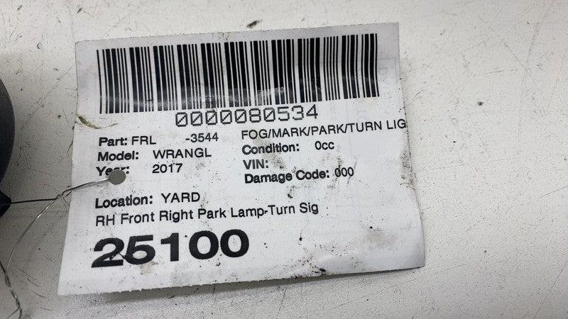 55077884AD ⭕ 14-18 Wrangler Front Right Side Marker Corner Turn Signal Park Lamp 68200290AA