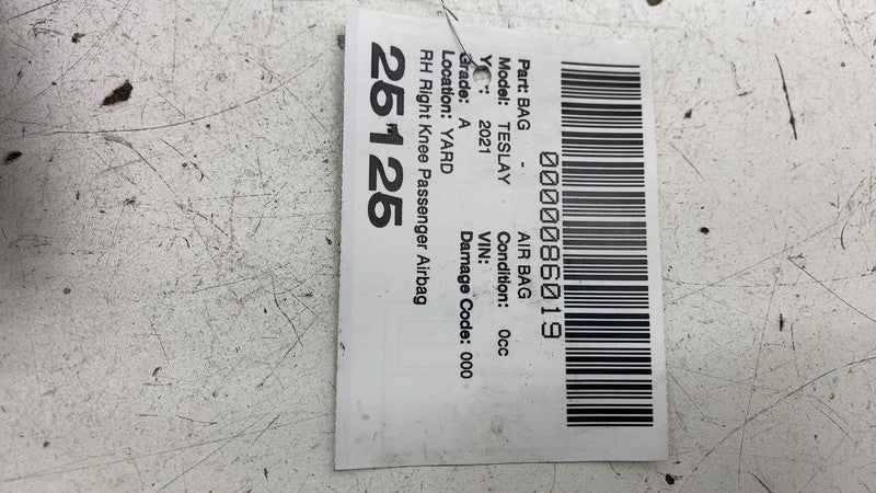 ⭕ 2020-2024 Tesla Model Y Right Lower Knee Safety Airbag Module RH 107