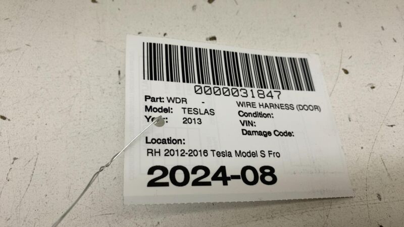 100442400M 2012-2016 Tesla Model S Front Right Door Wiring Harness Wire Loom RH 100442400M