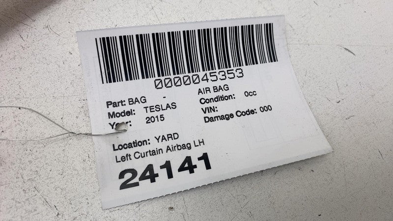 100526100D 2012-2020 Tesla Model S Driver Side Roof Curtain Safety Airbag Left Assembly OEM