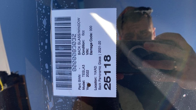 ⭕ 21-23 Model 3 M3 Rear Trunk Panoramic Backlite Glass Back Section 14