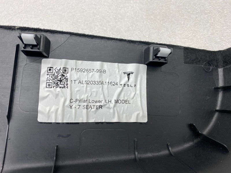 1592657 99 B ⭕ 2020-2023 Model Y Rear Side C-Pillar Lower Trim Cover Panel Left 1592657-99-B