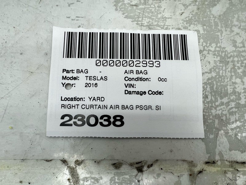 ⭕ 2012-2020 Model S Passenger Side Roof Curtain Safety Airbag Right 10