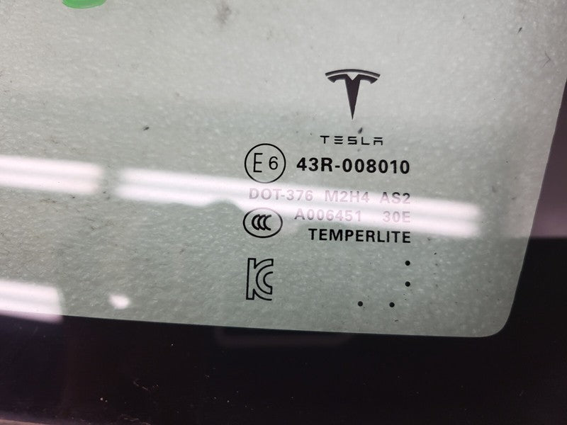 E6 43R-008010 ⭕ 12-20 Tesla Model S Rear Passenger Side Quarter Fixed Glass Right 1051821-00-E