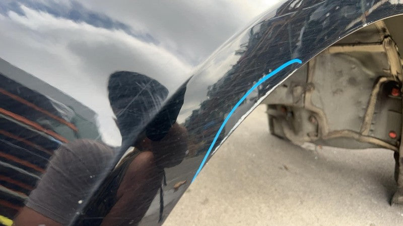 ⭕ 17-20 Tesla Model 3 Rear Right Quarter Panel Structural Frame Cut Black PBSB