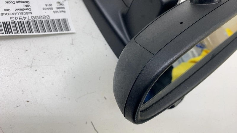 E11 026661 ⭕2014-2021 BMW i3 Front Windshield Interior Headliner Rear View Mirror Black OEM