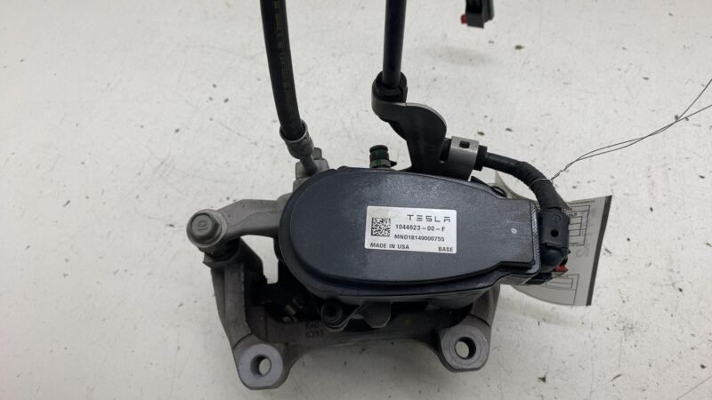2017-2023 Tesla Model 3 M3 Rear Driver Side Caliper Red w/ Brake Line Hose Left