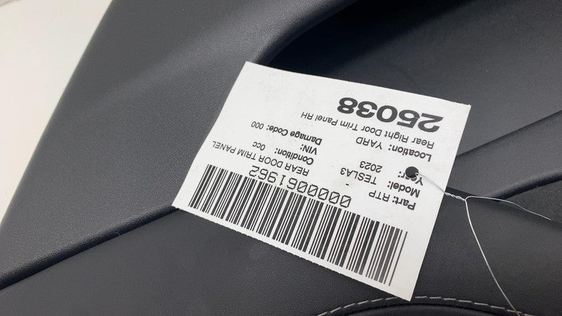 1608618-00-A ⭕21-23 Tesla Model 3 Rear Passenger Side Door Panel Trim Card Right 1608618-00-A