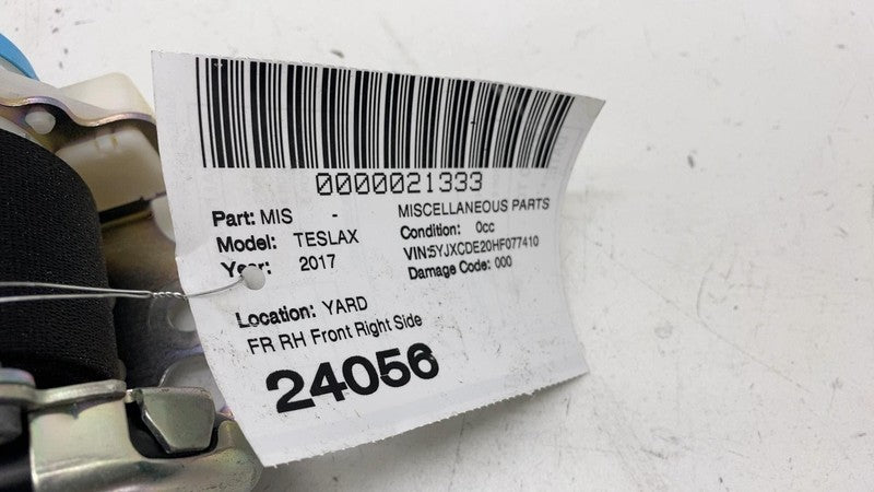 Does not apply 2016-2020 Tesla Model X Front Passenger Side 1st Row Seat Belt & Retractor Right