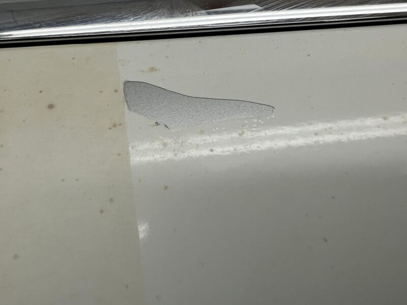 2012-2015 Tesla Model S Rear Passenger Side Door Shell Panel Right White - PMSS