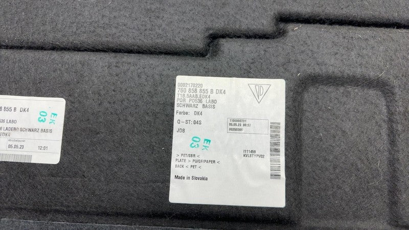 760 858 855 B ⭕ 2024 Porsche Cayenne Rear Trunk Cargo Carpet Cover Panel Trim Black 760858855B