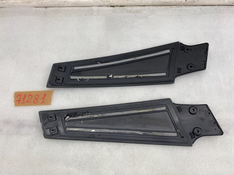 14942 ⭕ 2012-2015 Tesla Model S Left & Right Side B-Pillar Molding Applique Glass Trim