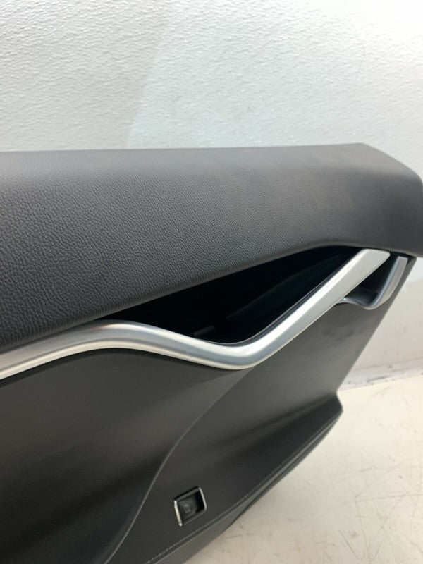 100296500 ⭕12-20 Tesla Model S Black Rear Driver Side Door Panel Trim Card Left 1002965-00