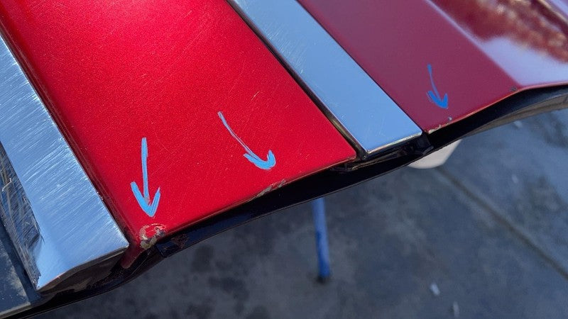 1028790-E0-K ⭕ 2016-2023 Tesla Model X Rear Driver Side Falcon Door Shell Panel LH Red - PPMR