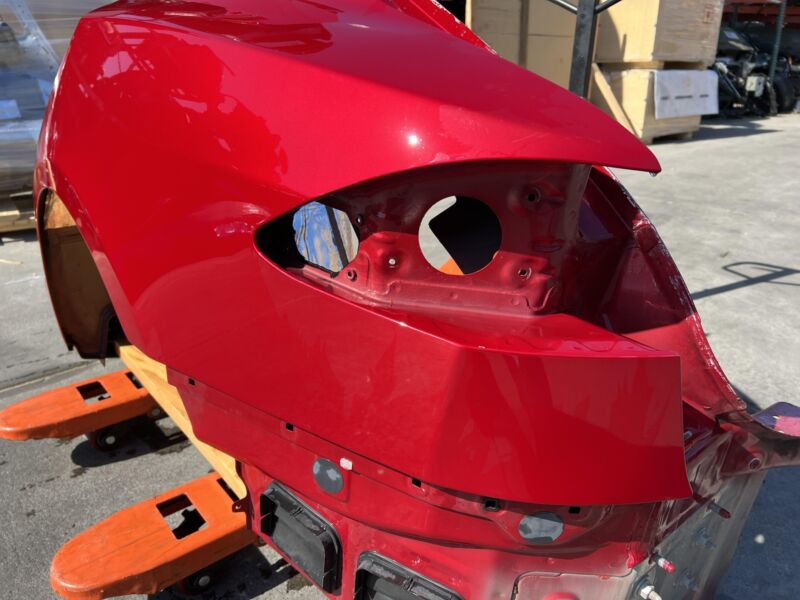2012-2016 Tesla Model S MS Rear Quarter Panel Structural Cutout Left LH Red PPMR