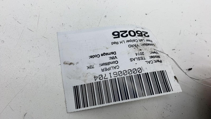 ⭕ 2012-2020 Tesla Model S Rear Driver Side Caliper Red w/ Brake Hose L