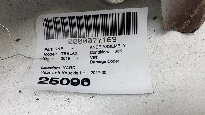 104441100F ⭕ 2017-2023 Tesla Model 3 Rear Left Spindle Knuckle w/ Hub & Shield 1044411-00-F