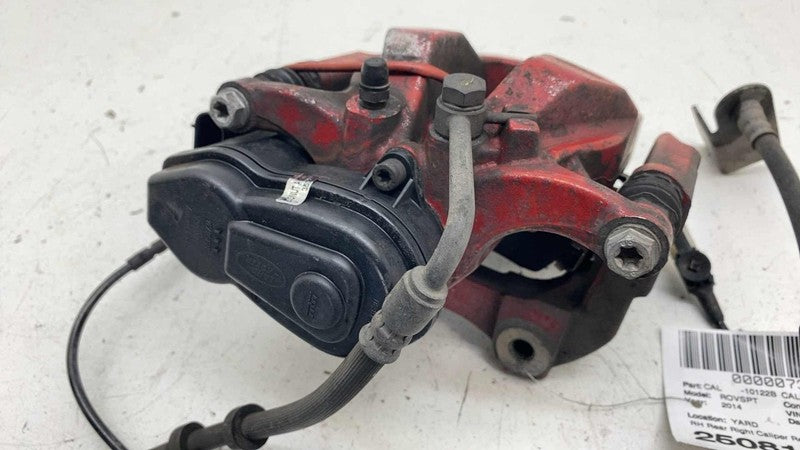 ⭕ 14-17 Range Rover Sport Rear Passenger Caliper Red w/ Brake Hose Line Right RH