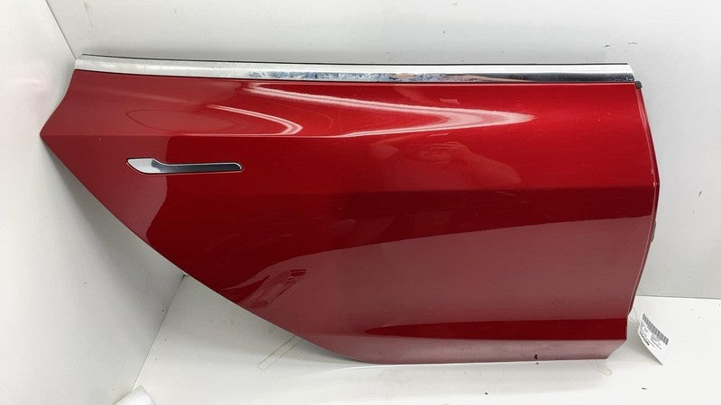 ⭕ 2017-2020 Tesla Model 3 Rear Passenger Side Door Shell Panel Right RH Red PPMR
