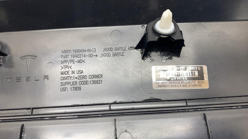 ⭕ 25-26 Tesla Model Y Front Compartment Hood Baffle Cowl Cover Trim 19