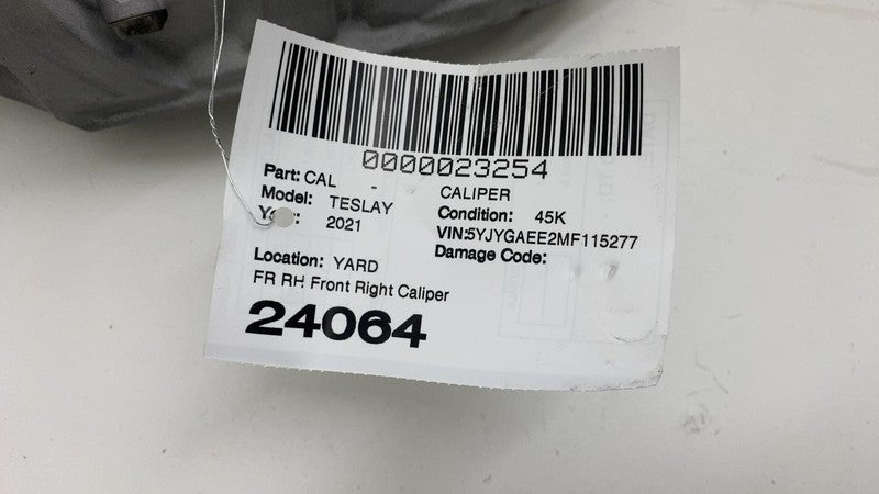 ⭕ 20-23 Tesla Model Y Front Passenger Side Caliper w/ Brake Line Hose