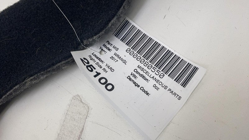 1QA80DX9AC ⭕14-17 Jeep Wrangler Rear Trunk Right Quarter Wheelhouse Carpet Cover 1QA80DX9AC