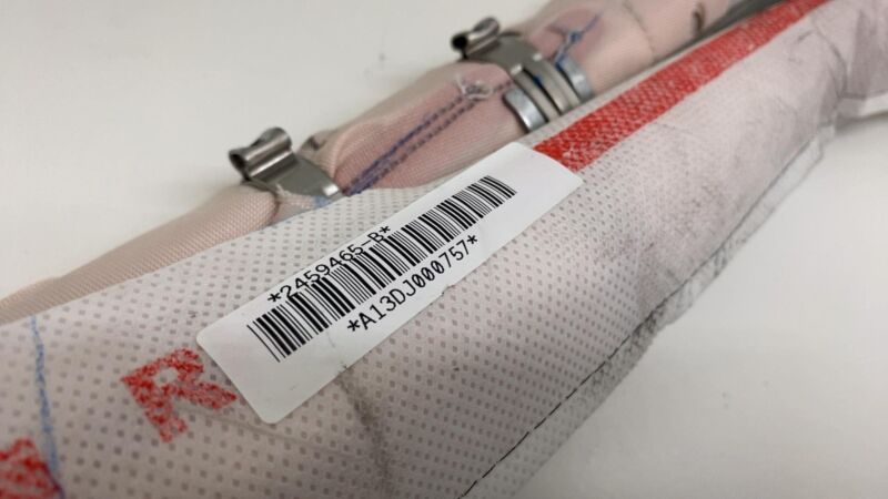 100526200B 2012-2020 Tesla Model S Passenger Side Roof Curtain Safety Airbag Right Assembly