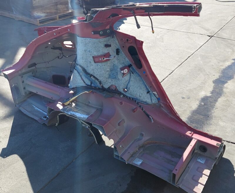 Does Not Apply 2012-2020 Tesla Model S Rear Left Quarter Body Side Panel Structural Cut Out Red