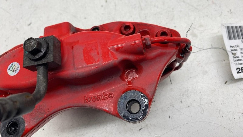 ⭕ 2016-2020 Tesla Model X Rear Driver Side Caliper Red w/ Brake Hose L