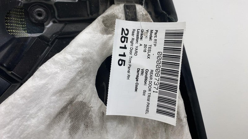 ⭕ 2016-2020 Tesla Model X Rear Passenger Side Falcon Door Panel Trim Card Right