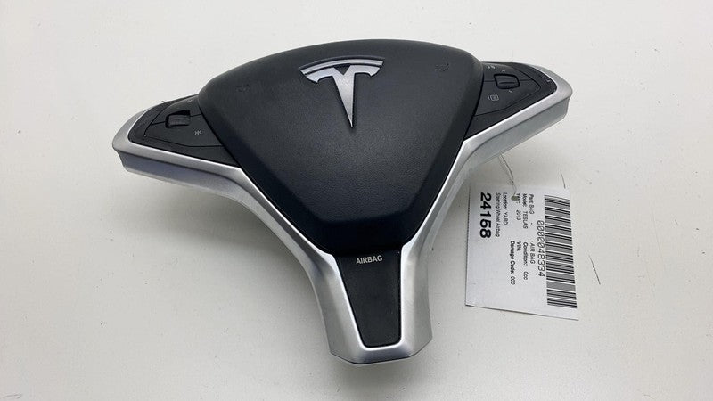1023381-01-A ⭕ 12-15 Model S MS Steering Wheel Airbag w/ Control Switch & Bezel 1023381-01-A