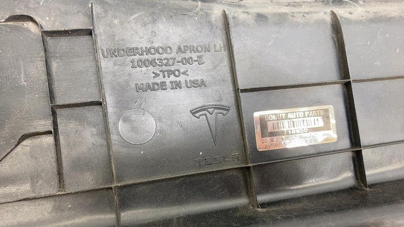 ⭕ 12-15 Model S Front Driver Side Under Hood Apron Trim Cover Left 100