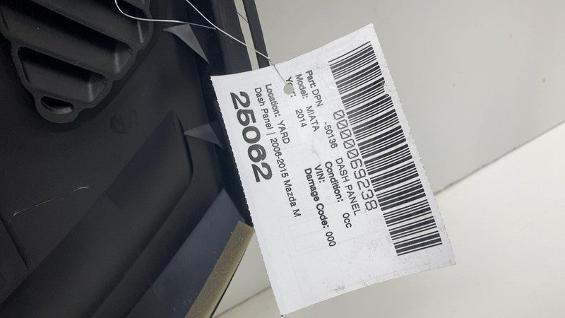 ⭕ 06-15 Mazda MX-5 Miata Front Dashboard Panel Upper Dash Cover Black