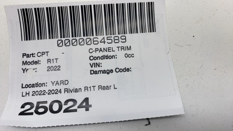 PT00012533 ⭕️ 22-24 Rivian R1T Rear Left & Right C-Pillar Outer Trim PT00012533 / PT0001253