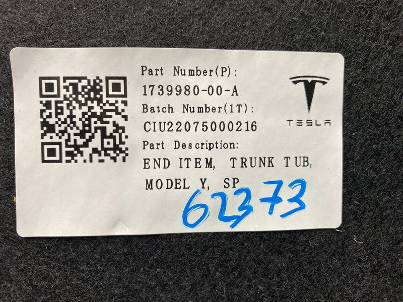 ⭕ 2020-2024 Tesla Model Y Cargo Storage Compartment Box Trunk Tub 1739