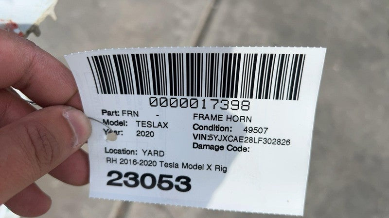 ⭕ 2016-2020 Tesla Model X Right A + B Pillar Door Frame & Quarter Structural Cut