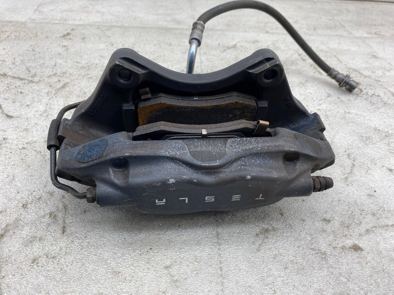 ⭕ 2016-2020 Tesla Model X Front Driver Side Caliper w/ Brake Hose Line Left OEM