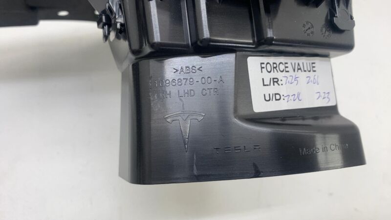 1096877 00 A 2012-2020 Tesla Model S SET of Dash A/C Air Vent Outlet Dashboard Trim Panel OEM
