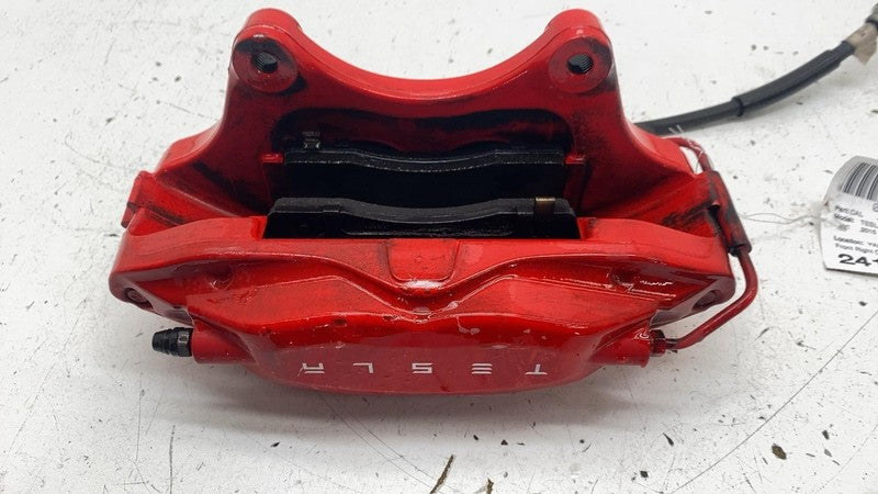 2012-2020 Tesla Model S Front Passenger Side Caliper Red + Brake Hose Line Right