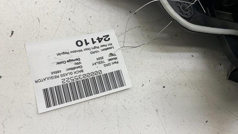 ⭕20-24 Tesla Model Y Rear Right Window Regulator & Motor w/ Carrier 14