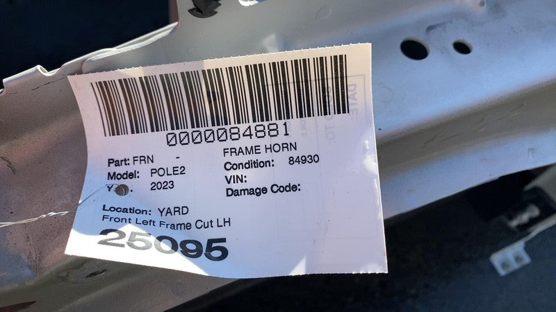 ⭕ 2022-2024 Polestar 2 Front Driver Side Structural Frame Horn Cutout Left LH