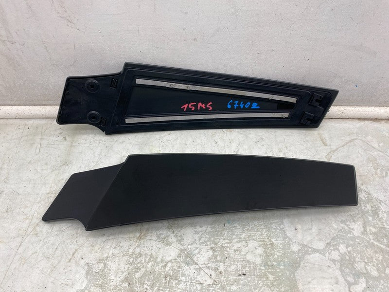 14942 12-15 Model S Left & Right Side B-Pillar Molding Applique Glass Trim 14942/14941