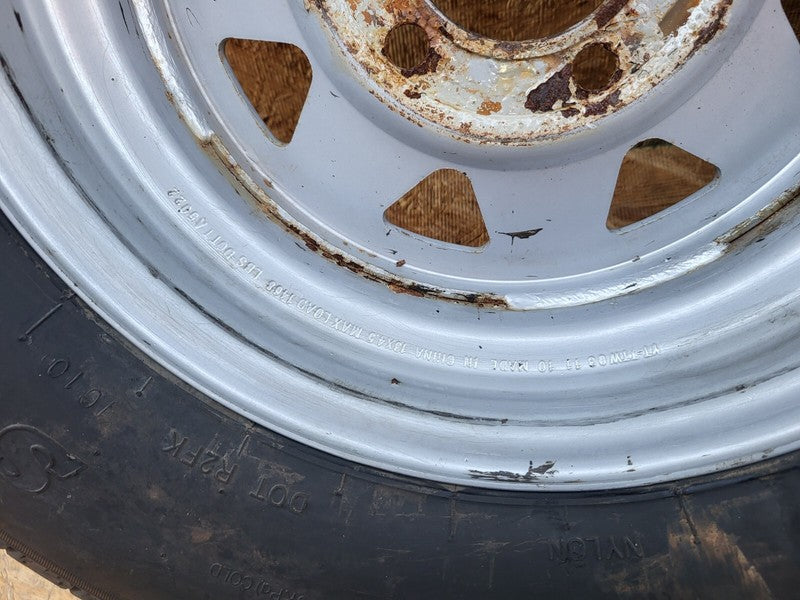 ⭕ Radial Trailer 13" Wheel Rim 13x4.5 w/ Tire ST185/80 H188ST 8-Spoke White x2