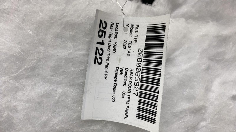 ⭕2021-2023 Tesla Model 3 Rear Passenger Side Interior Door Panel Trim Card Right