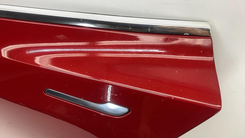 ⭕ 2017-2020 Tesla Model 3 M3 Rear Driver Side Door Shell Panel Left LH Red PPMR