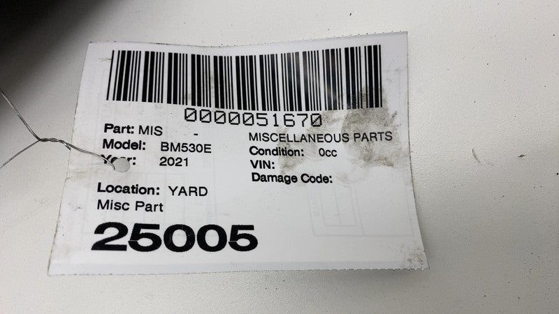 51717359258 2021 BMW 530e 530eX Front Radiator Support Lower Section Protection 5171 7359258