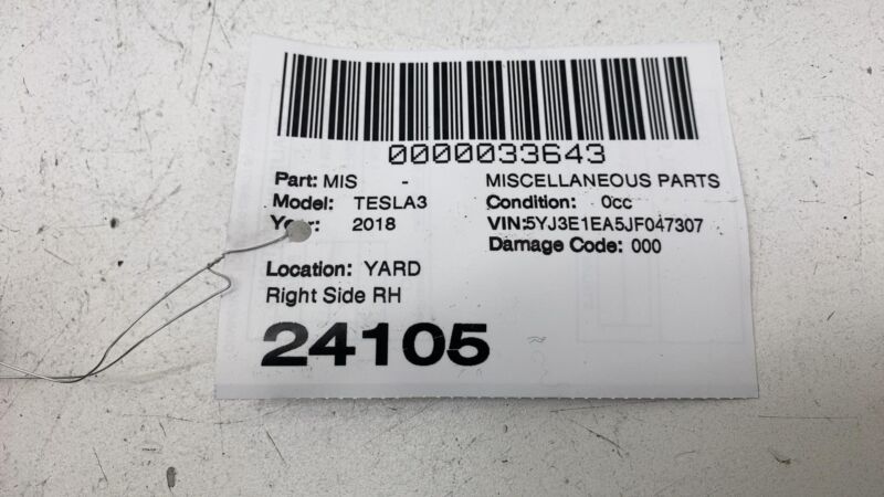 2017-2020 Tesla Model 3 Right Low Voltage Controller Electronic Control Module
