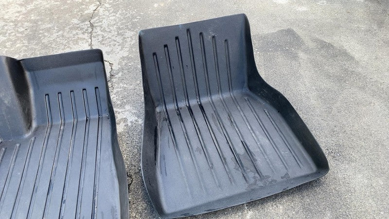 2021-2024 Tesla Model S SET of Front & Rear Floor Carpet Mat Liner Cover Black