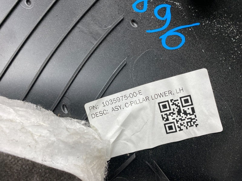 103597500E ⭕ 2016-2020 Model X Rear Driver Side Lower C-Pillar Trim Cover Left 1035975-00-E