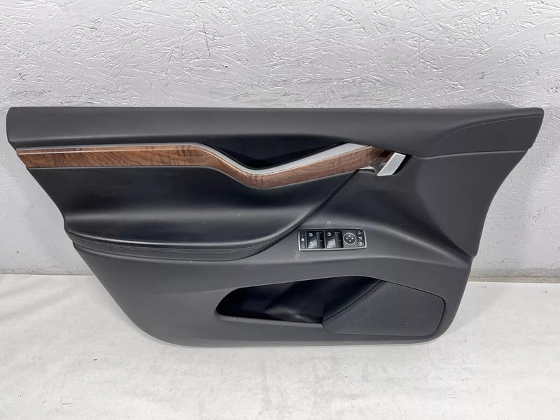 ⭕ 16-20 Model X Front Left Door Panel Trim Card Cover w/ Molding LH 10